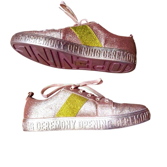 Opening Ceremony Women's Sparkle Sneakers - Pink and Gold - Picture 6 of 8